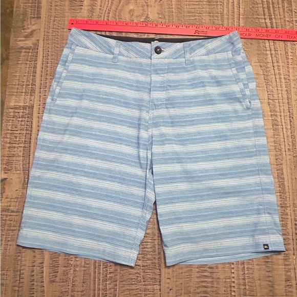 Quiksilver Sky Blue Striped Shorts - Picture 1 of 7